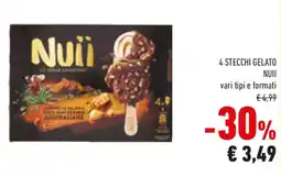 Conad 4 stecchi gelato NUII offerta