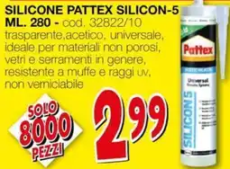 Mondo Brico Silicone pattex silicon-5 offerta