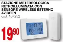 Mondo Brico Stazione metereologica retroilluminata con sensore wireless esterno AVIDSEN offerta