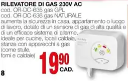 Mondo Brico Rilevatore di gas 230V AC offerta