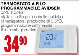 Mondo Brico Domotica casa termostato a filo programmabile AVIDSEN offerta