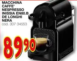 Mondo Brico Macchina caffe' nespresso inissia EN80.B de longhi nera offerta