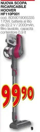 Mondo Brico Nuova scopa ricaricabile HOOVER HF110P001 offerta