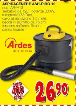 Mondo Brico Aspiracenere ash-piro 12 Ardes offerta