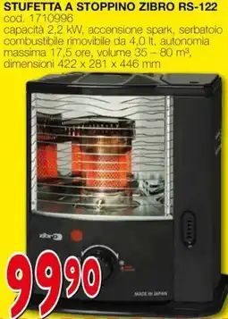 Mondo Brico Stufetta a stoppino zibro RS-122 offerta