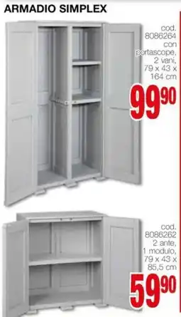 Mondo Brico Armadio simplex offerta