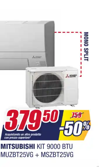 Trony Mitsubishi Kit 9000 BTU MUZBT25VG + MSZBT25VG offerta