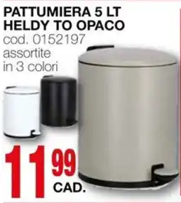 Mondo Brico Pattumiera 5 lt heldy to opaco offerta