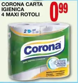 Mondo Brico Corona carta igienica 4 maxi rotoli offerta