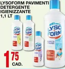 Mondo Brico Lysoform pavimenti detergente igienizzante offerta