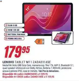 Trony LENOVO TABLET M11 ZADA0314SE offerta