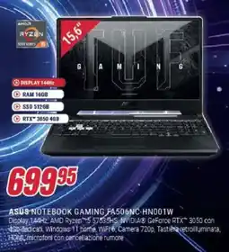 Trony ASUS NOTEBOOK GAMING FA506NC-HN001W offerta