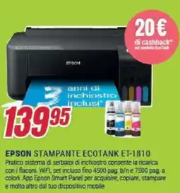 Trony EPSON STAMPANTE ECOTANK ET-1810 offerta