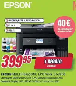 Trony EPSON MULTIFUNZIONE ECOTANK ET-3850 offerta