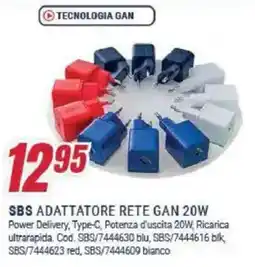 Trony SBS adattatore rete gan 20W offerta