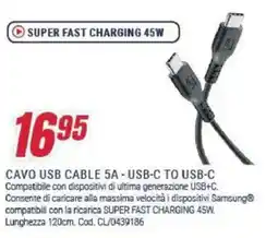 Trony Cavo usb cable 5A-USB-C TO USB-C offerta