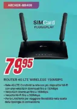 Trony ROUTER 4G LTE WIRELESS 150MBPS offerta