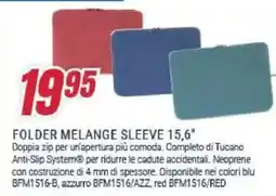 Trony Folder melange sleeve 15,6" offerta