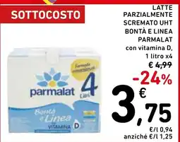 Spazio Conad Latte parzialmente scremato uht bontà e linea PARMALAT offerta