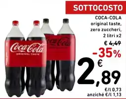 Spazio Conad COCA-COLA original taste, zero zuccheri offerta