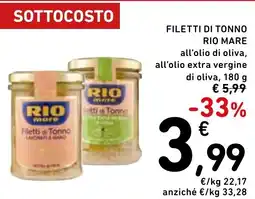 Spazio Conad Filetti di tonno RIO MARE offerta