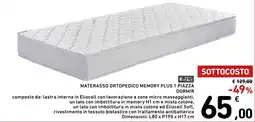 Spazio Conad Materasso ortopedico memory plus 1 piazza DORMIR offerta