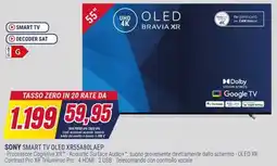 Trony SONY SMART TV OLED XR55A80LAEP offerta