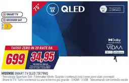 Trony HISENSE SMART TV QLED 75E79NQ offerta