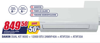 Trony Daikin Dual Kit 9000+ 12000 BTU 2AMXF40A + ATXF25A+ ATXF35A offerta