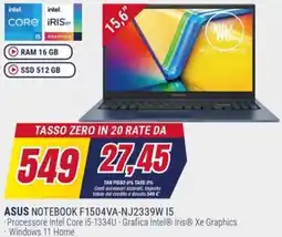 Trony ASUS NOTEBOOK F1504VA-NJ2339W I5 offerta