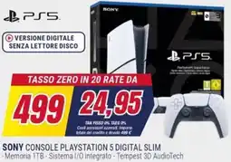 Trony SONY CONSOLE PLAYSTATION 5 DIGITAL SLIM offerta