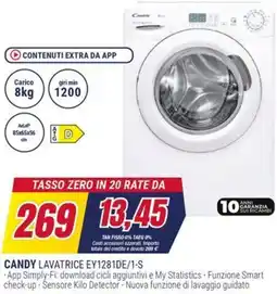Trony CANDY LAVATRICE EY1281DE/1-S offerta