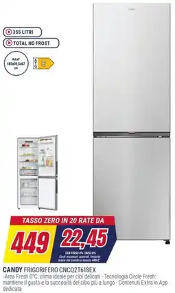 Trony CANDY FRIGORIFERO CNCQ2T618EX offerta