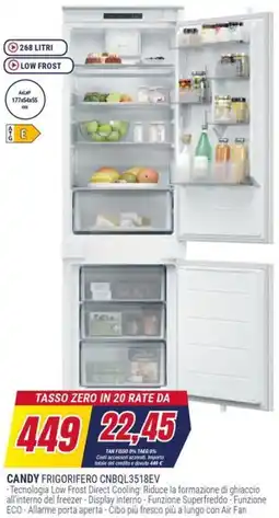 Trony CANDY FRIGORIFERO CNBQL3518EV offerta