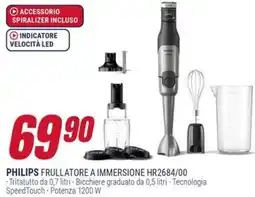 Trony PHILIPS FRULLATORE A IMMERSIONE HR2684/00 offerta