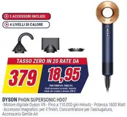 Trony DYSON PHON SUPERSONIC HD07 offerta