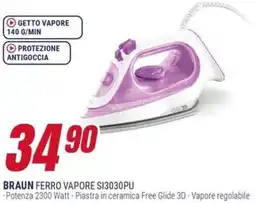 Trony BRAUN FERRO VAPORE SI3030PU offerta