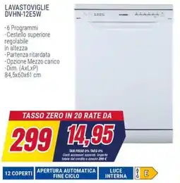 Trony HYUNDAI LAVASTOVIGLIE DVHN-12E5W offerta