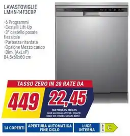 Trony HYUNDAI LAVASTOVIGLIE LMHN-14F3CXP offerta