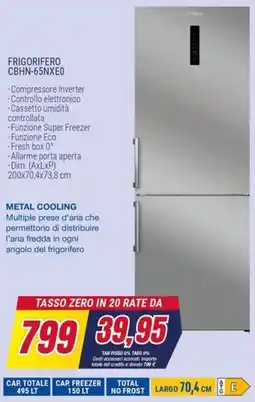 Trony HYUNDAI FRIGORIFERO CBHN-65NXE0 offerta