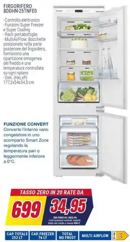 Trony HYUNDAI FIRGORIFERO BDDHN-25TNFE0 offerta