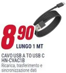 Trony CAVO USB A TO USB C HN-CVAC1B offerta
