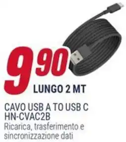 Trony CAVO USB A TO USB C HN-CVAC2B offerta