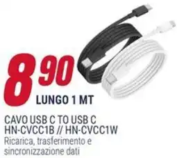 Trony CAVO USB C TO USB C HN-CVCC1B // HN-CVCC1W offerta