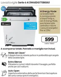 Trony SAMSUNG Lavastoviglie Serie 6 AI DW60DG770B00U1 offerta