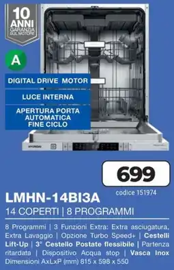 Trony HYUNDAI Scegli il meglio per la tua cucina LMHN-14BI3A offerta
