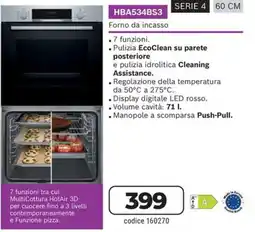Trony BOSCH Tecnologia per la vita HBA534BS3 offerta