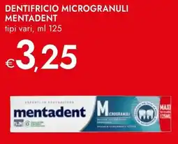 Bennet Dentifricio microgranuli MENTADENT offerta