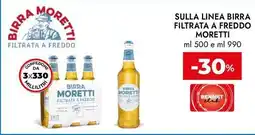 Bennet Sulla linea birra filtrata a freddo MORETTI offerta