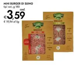 Bennet Mini burger di suino offerta